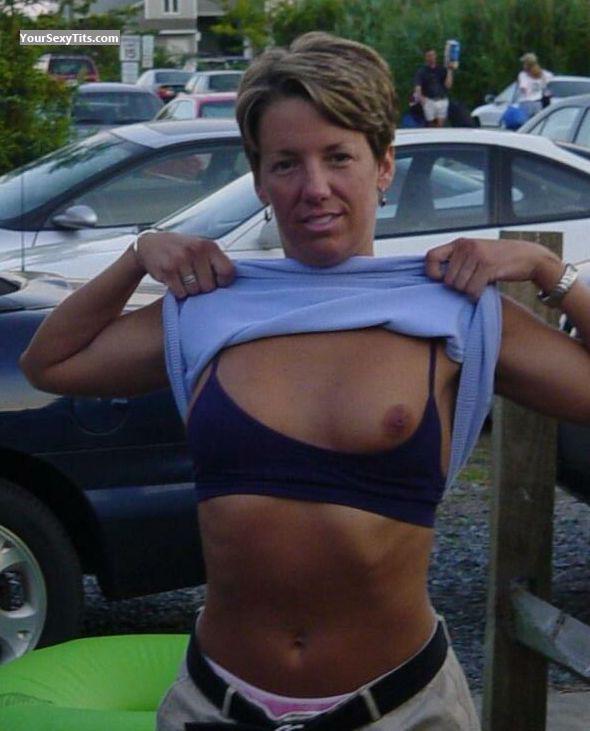 Tit Flash: Small Tits - Topless My Aunt from United States